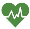 Image of a heart with an EKG readout on it, representing Health Literacy