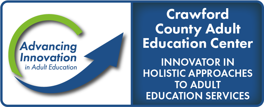 Advancing Innovation in Adult Education Logo, Crawford County Adult Education Center, Innovator in Holistic Approaches to Adult Education Services