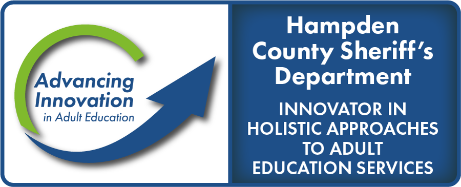 Advancing Innovation in Adult Education Logo, Hampden County Sheriff's Department, Innovator in Holistic Approaches to Adult Education Services