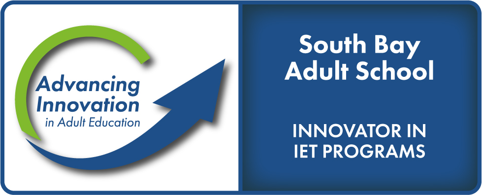 Advancing Innovation in Adult Education Logo, South Bay Adult School, Innovator in Bridge Programs