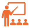 Image of teacher pointing at board with students, representing Overview