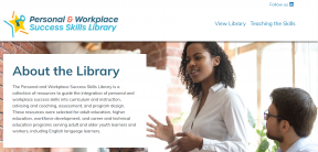 Image of the website for "Person and Workplace Success Skills Library"