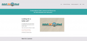 Screenshot of the website for Adult Ed Med