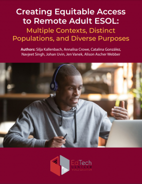 Resource coverpage, featuring a photo of a young Black man wearing headphones and looking at a laptop