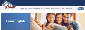 Screenshot of the ELA courses homepage. Photo features two adults and a child reading on a tablet and smiling.