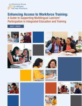 The first page of the guide which includes the EARN name and logo, resource title, date, and photos of adult learners and educators.