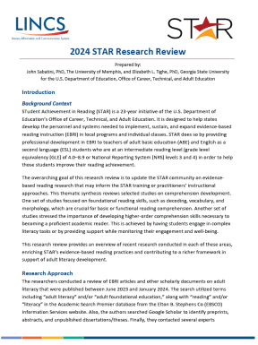 The first page of the STAR Research Review which includes the LINCS and STAR logos, title, authors' names and affiliations, and the first page of text.