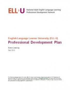 Decorative image for Resource Profile English Language Learner University (ELL-U) Professional Development Plan