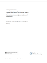 Title page for the article "Digital skill sets for diverse users: A comparison framework for curriculum and competencies"