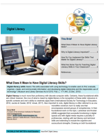 Cover page for the TSTM Issue Brief on Digital Literacy