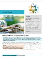 Cover page for the TSTM Issue Brief on Financial Literacy