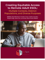 Resource coverpage, featuring a photo of a young Black man wearing headphones and looking at a laptop