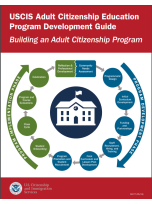 Cover page for the USCIS Adult Citizenship Education Program Development Guide