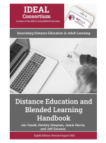 Screenshot of the cover of the IDEAL Distance Education and Blended Learning Handbook, 8th Edition