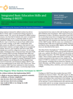 Integrated Basic Education Skills and Training (I-BEST) Intervention Report cover