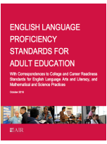 Decorative image for Resource Profile English Language Proficiency Standards for Adult Education