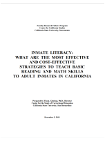 Decorative image for Resource Profile Inmate Literacy: What are the Most Effective and Cost-Effective Strategies to Teach Basic Reading and Math Skills to Adult Inmates in California 