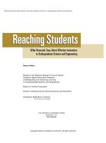 Decorative image for Resource Profile Reaching Students: What Research Says About Effective Instruction in Undergraduate Science Education