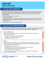 Decorative image for Resource Profile LINCS for Adult Educators