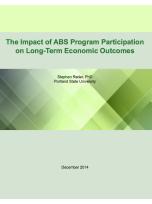 Decorative image for Resource Profile The Impact of ABS Program Participation on Long-Term Economic Outcomes