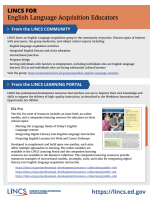 Decorative image for Resource Profile LINCS for English Language Acquisition Educators