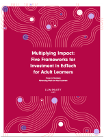 Decorative image for Resource Profile Multiplying Impact: Five Frameworks for Investment in EdTech for Adult Learners