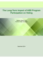 Decorative image for Resource Profile The Long-Term Impact of ABS Program Participation on Voting