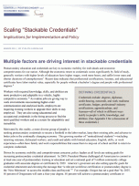 Decorative image for Resource Profile Scaling "Stackable Credentials": Implications for Implementation and Policy 